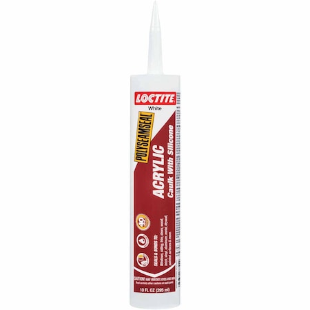 Ekena Millwork Loctite Polyseamseal Acrylic Caulk With Silicone - White, 10 fl. oz. 1507600